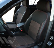 Авточехлы Premium для салона Skoda Octavia A5 '05-13 красная строчка, Ambiente/Elegance (MW Brothers)
